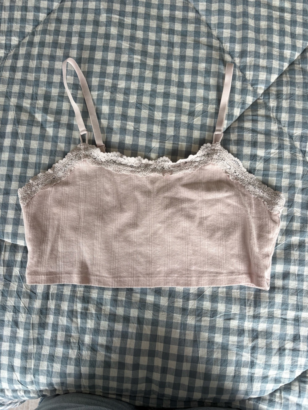 Light Pink Lace-Trim Bralette - Women Intimates